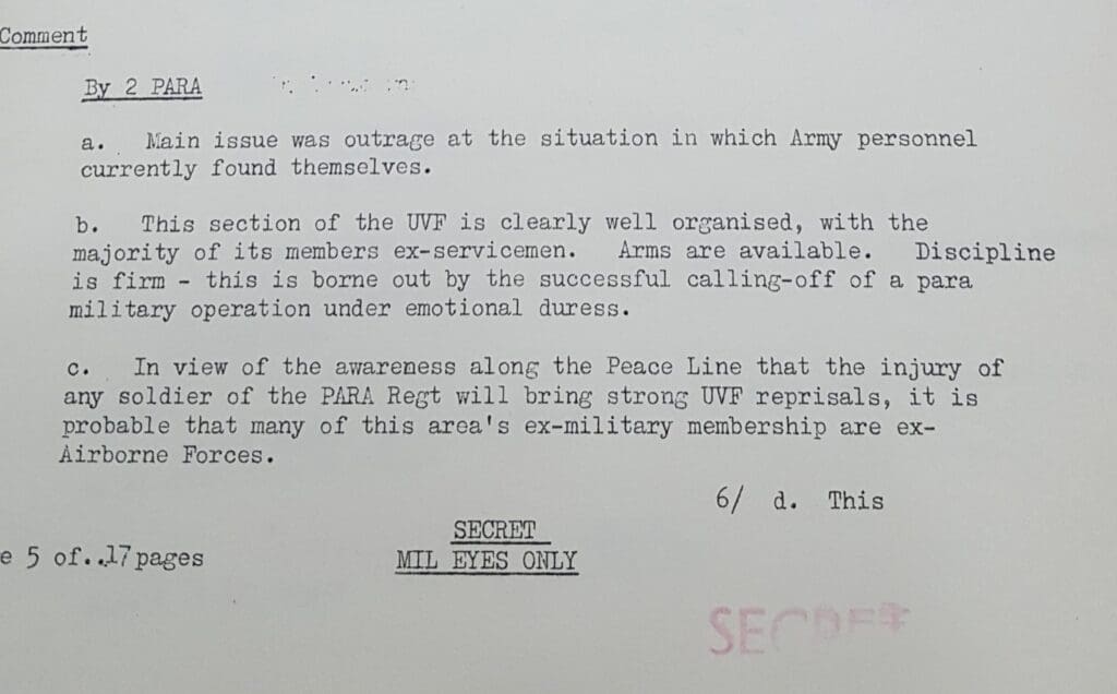 2 PARA and the UVF 2