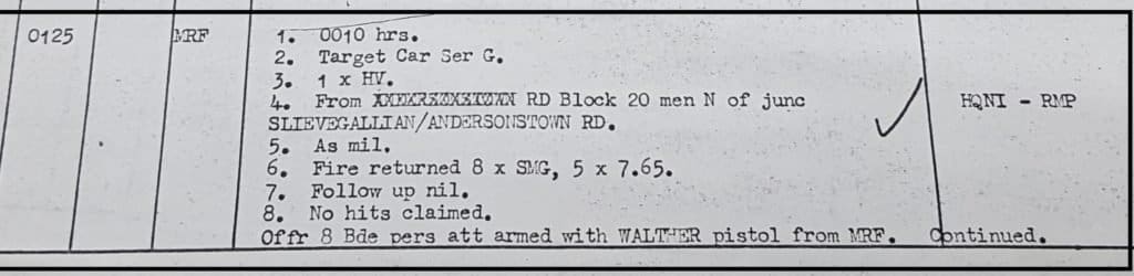 MRF shooting 13th May 1972 Slievegallion