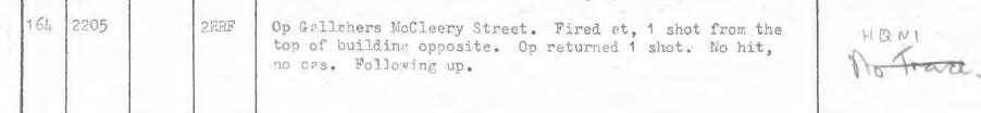 Observation Post McCleery Street October 1971