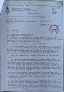 Letter about the deployment of CR Gas August 1974