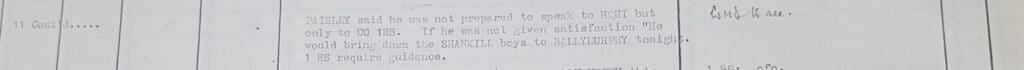 Paisley threat Shankill boys