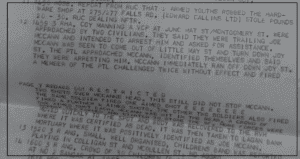 British Army Situation Report on killing of Joe McCann