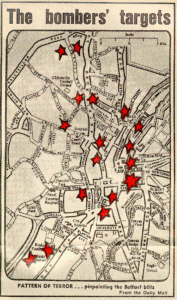 Map of the Explosions from the Daily Mail